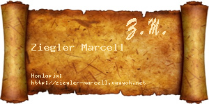 Ziegler Marcell névjegykártya